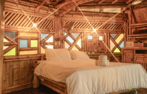 cabaña-de-HONGO-cama